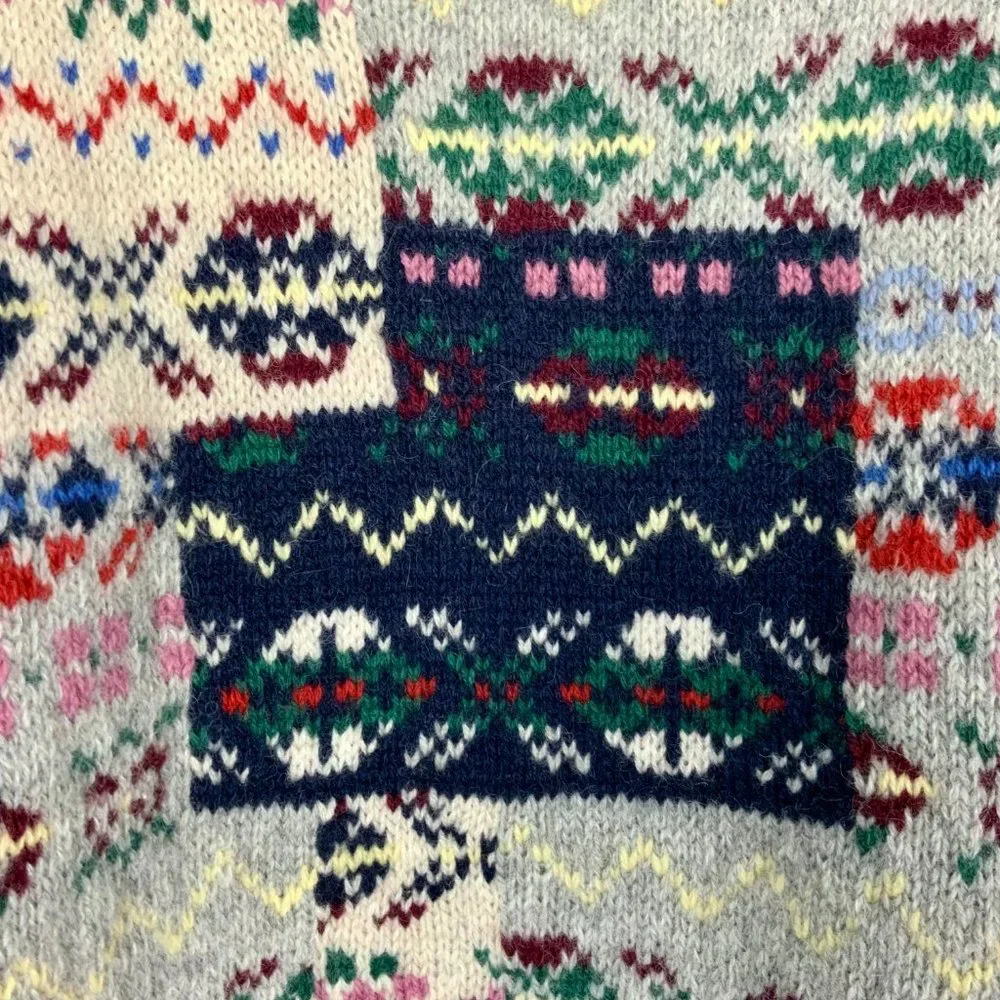 Vintage Susann D Fair Isle Wool Knit Winter Sweater Sz M - Picture 7 of 16